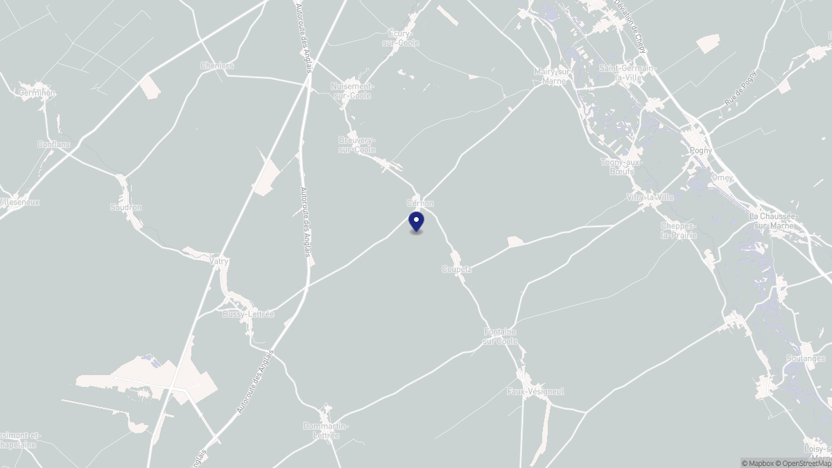 Aperçu cartographique de Cernon, centré sur la commune