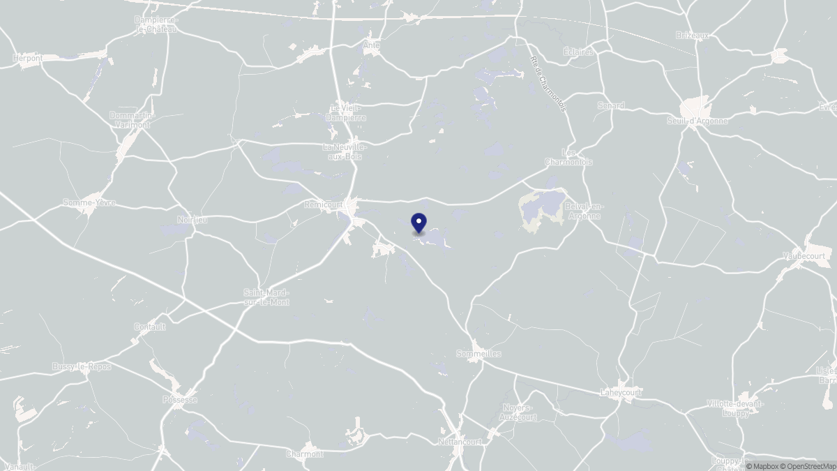 Aperçu cartographique de Le Châtelier, centré sur la commune