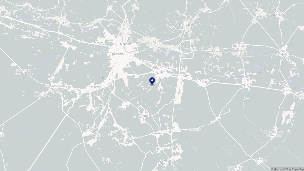 Aperçu cartographique de Chouilly, centré sur la commune