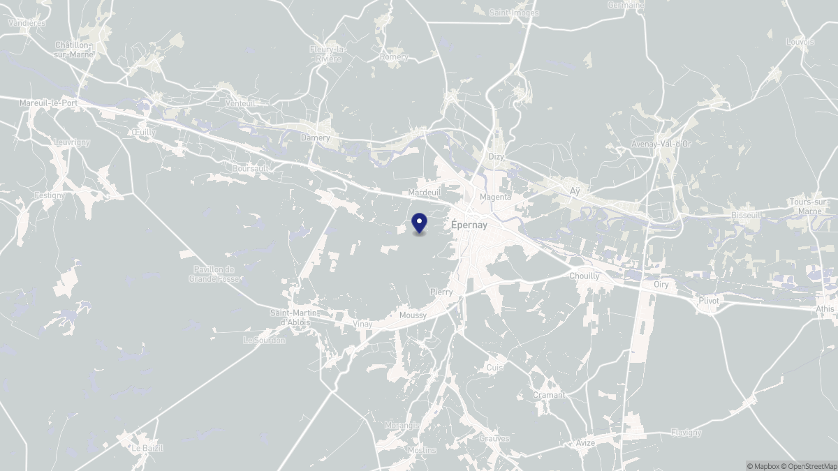 Aperçu cartographique de Épernay, centré sur la commune