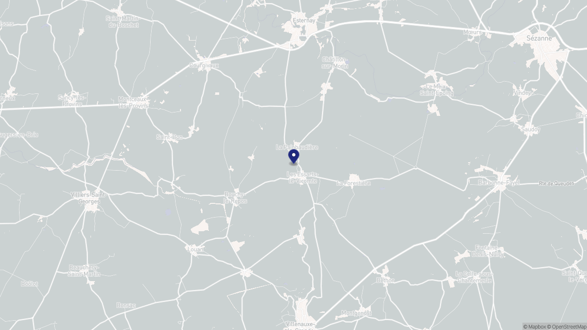 Aperçu cartographique de Les Essarts-le-Vicomte, centré sur la commune