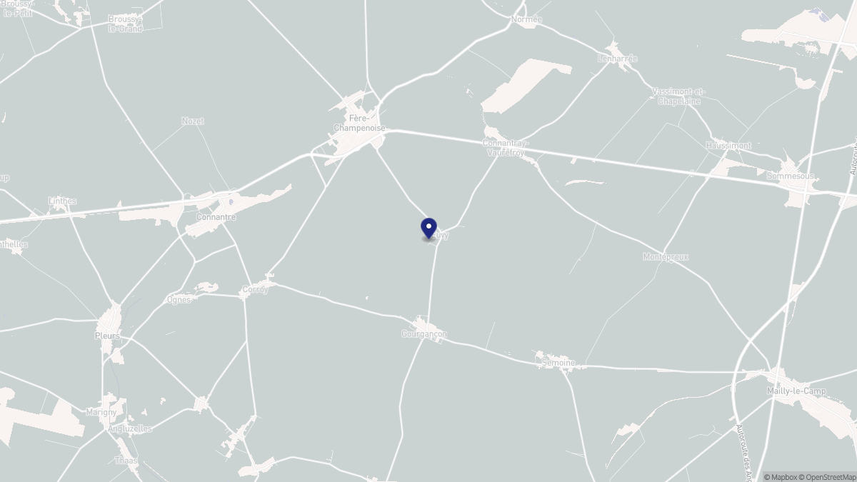 Aperçu cartographique de Euvy, centré sur la commune