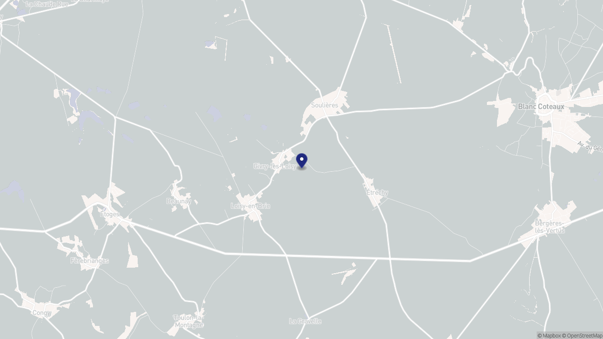 Aperçu cartographique de Givry-lès-Loisy, centré sur la commune