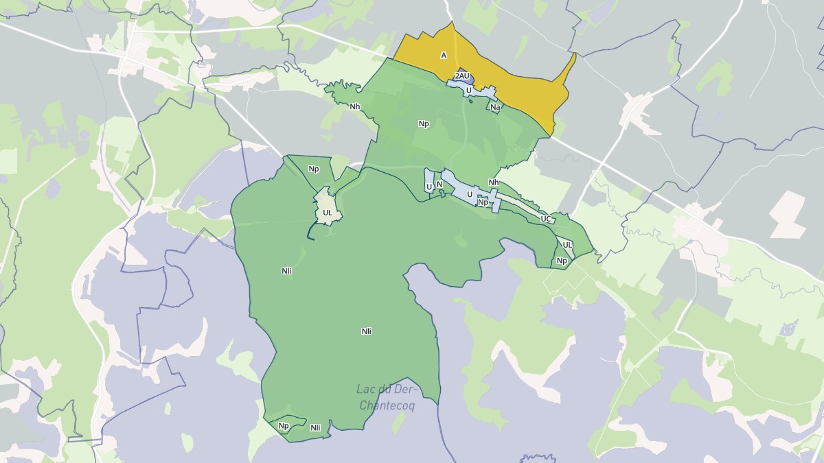 Aperçu cartographique de Sainte-Marie-du-Lac-Nuisement, centré sur la commune