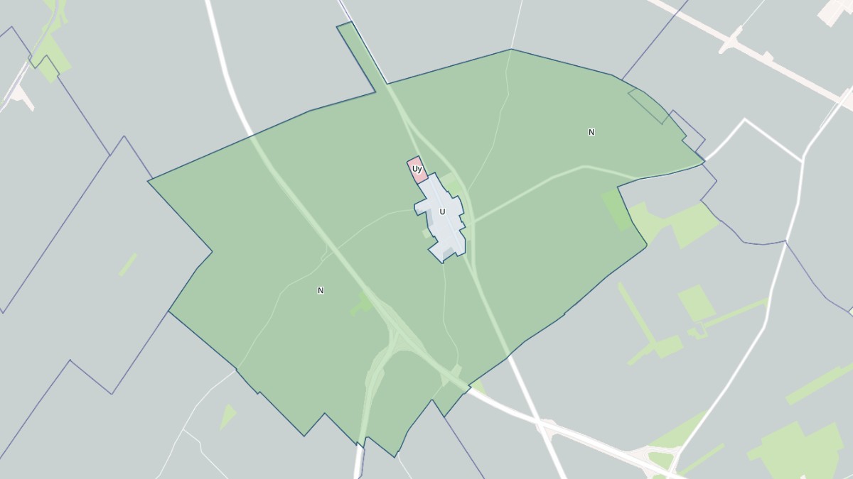 Aperçu cartographique de Les Grandes-Loges, centré sur la commune