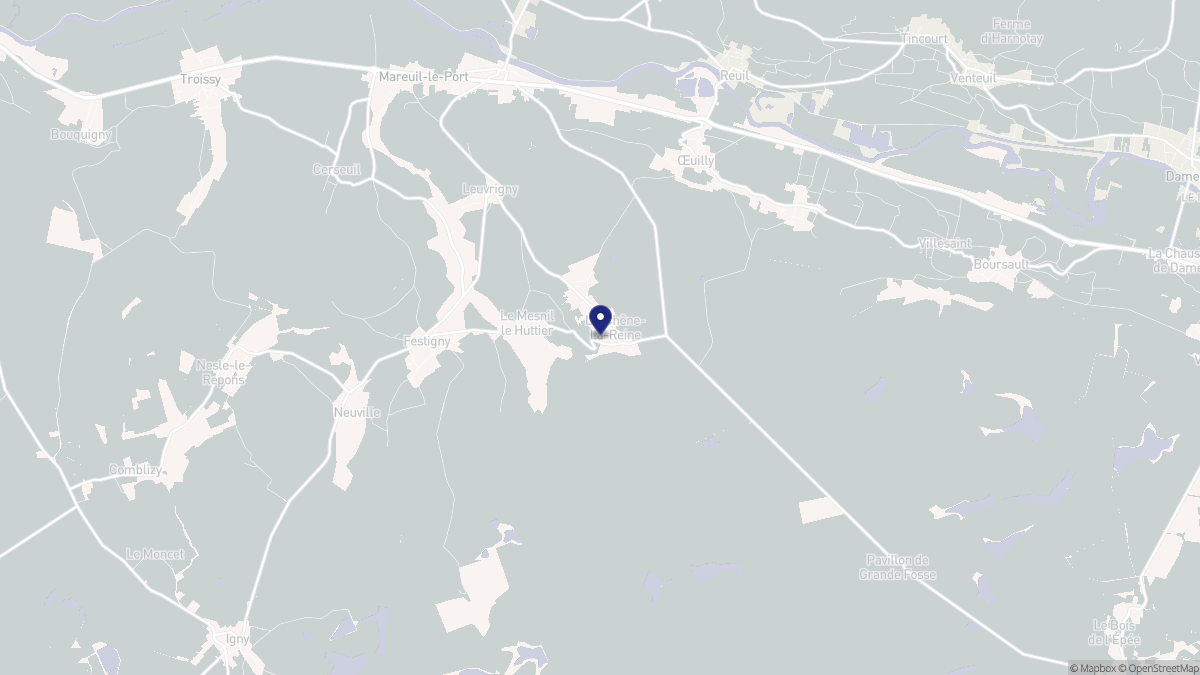 Aperçu cartographique de Leuvrigny, centré sur la commune
