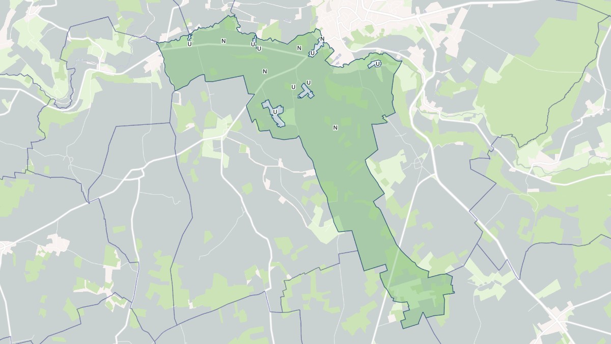 Aperçu cartographique de Mécringes, centré sur la commune