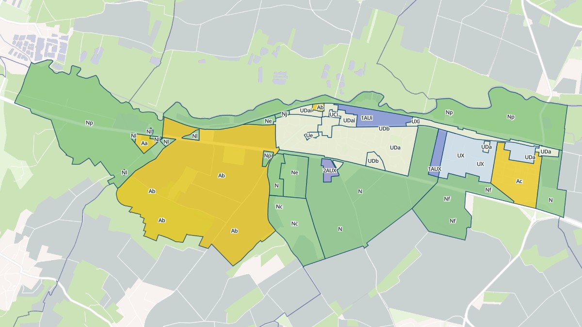 Aperçu cartographique de Muizon, centré sur la commune