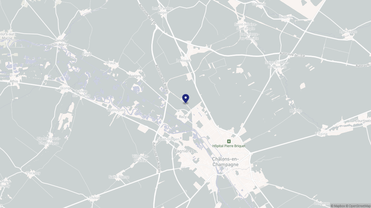 Aperçu cartographique de Recy, centré sur la commune
