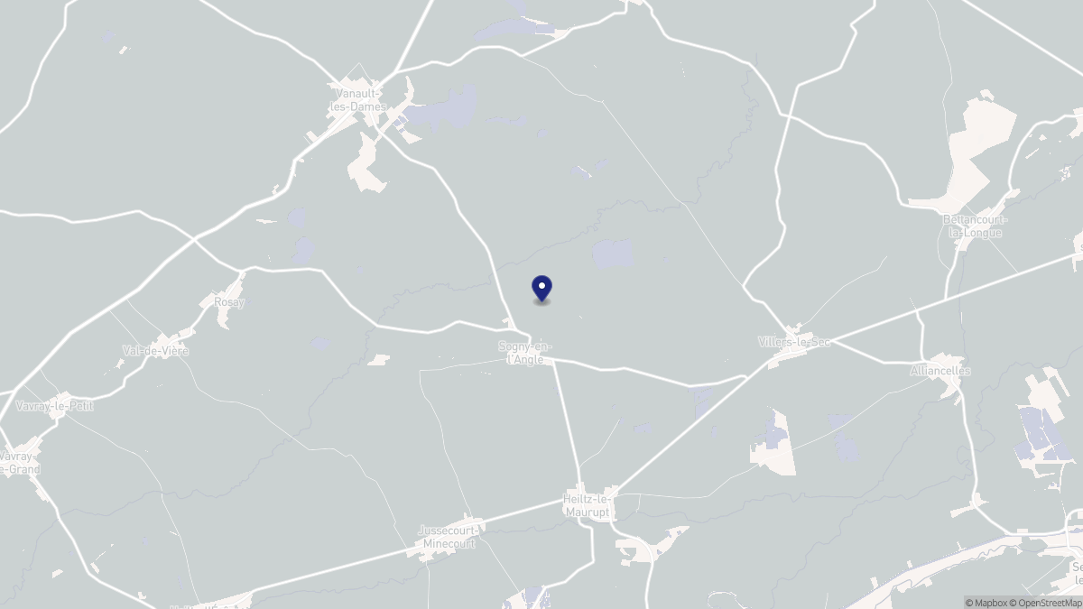 Aperçu cartographique de Sogny-en-l'Angle, centré sur la commune
