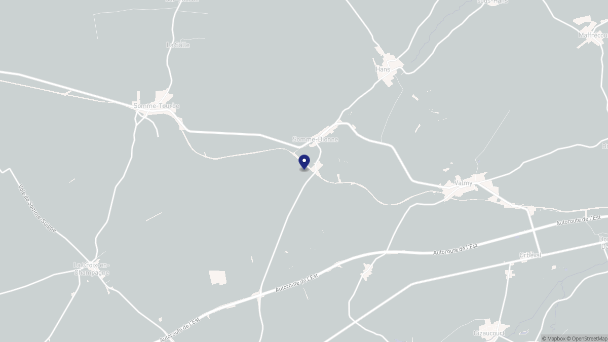 Aperçu cartographique de Somme-Bionne, centré sur la commune