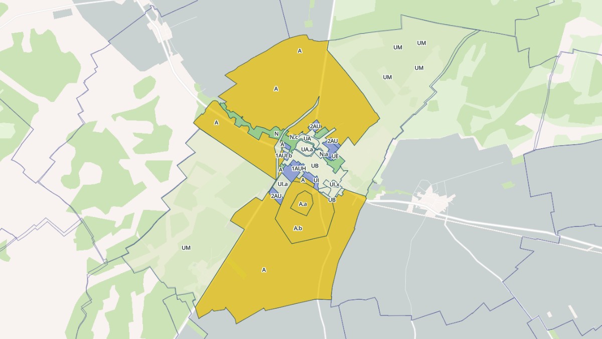 Aperçu cartographique de Suippes, centré sur la commune