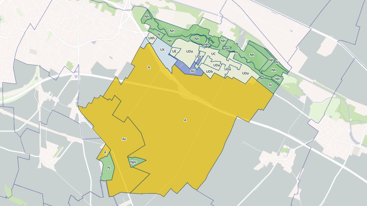 Aperçu cartographique de Taissy, centré sur la commune
