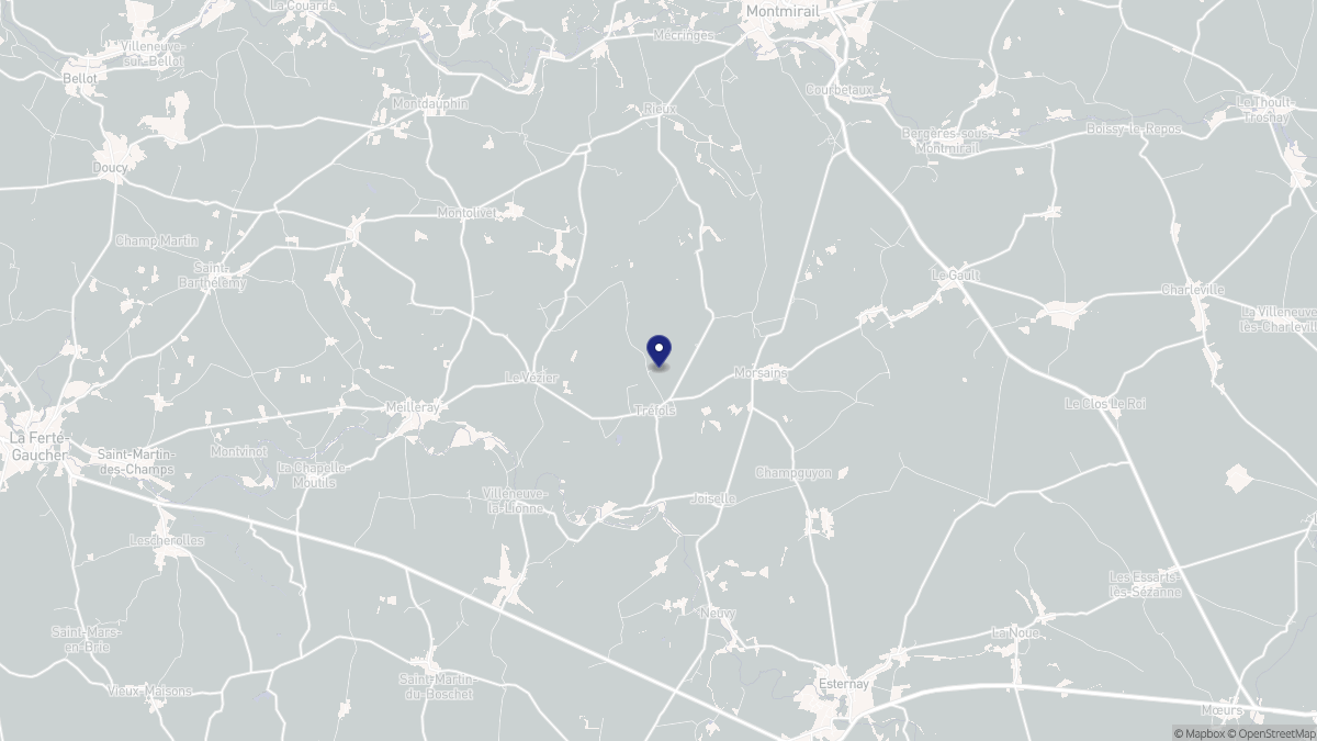 Aperçu cartographique de Tréfols, centré sur la commune