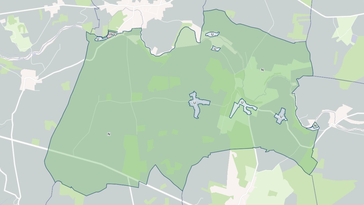 Aperçu cartographique de Villeneuve-la-Lionne, centré sur la commune