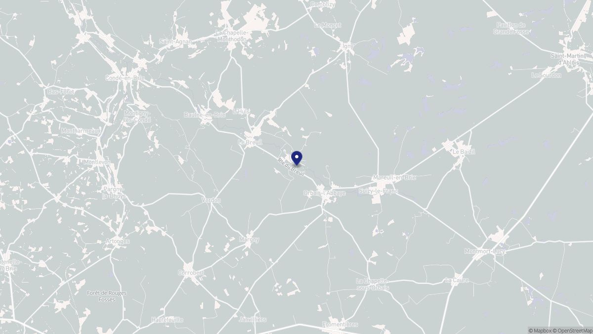 Aperçu cartographique de La Ville-sous-Orbais, centré sur la commune