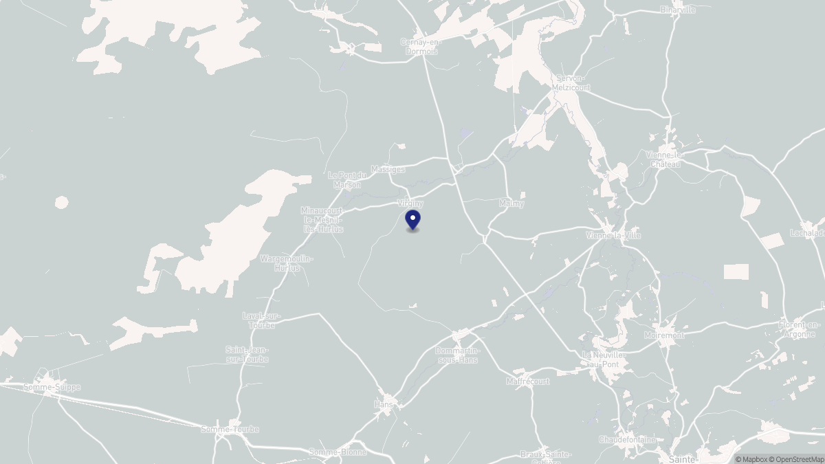 Aperçu cartographique de Virginy, centré sur la commune