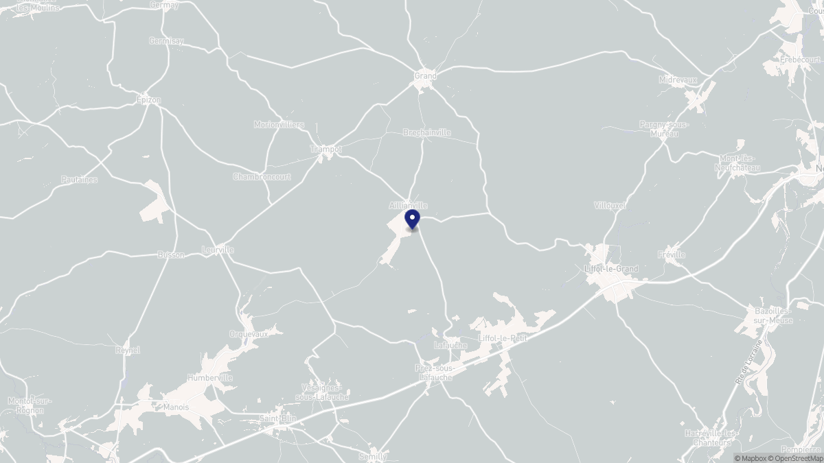 Aperçu cartographique de Aillianville, centré sur la commune