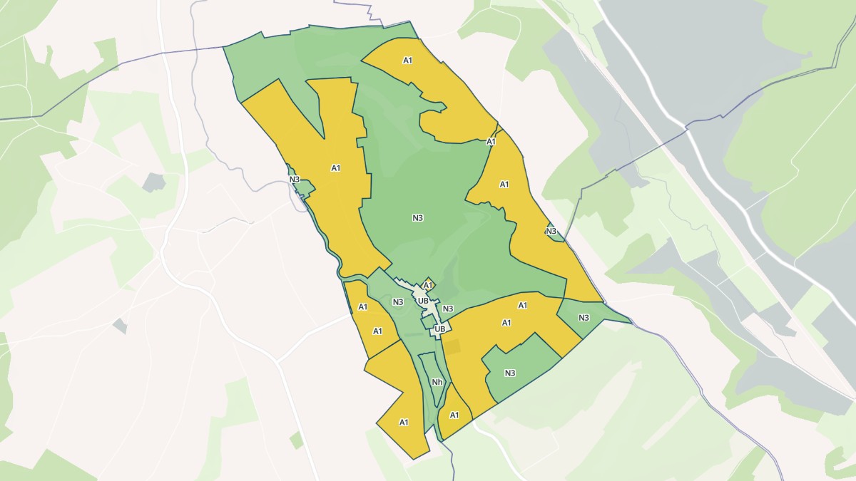 Aperçu cartographique de Aizanville, centré sur la commune