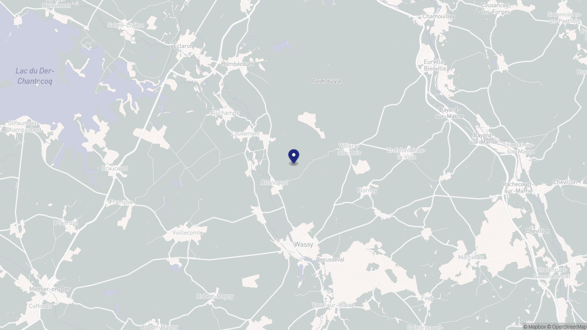 Aperçu cartographique de Attancourt, centré sur la commune