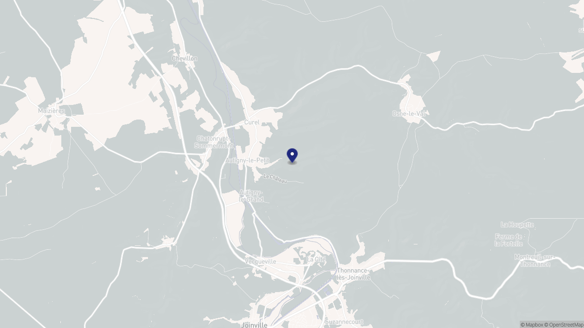 Aperçu cartographique de Autigny-le-Petit, centré sur la commune