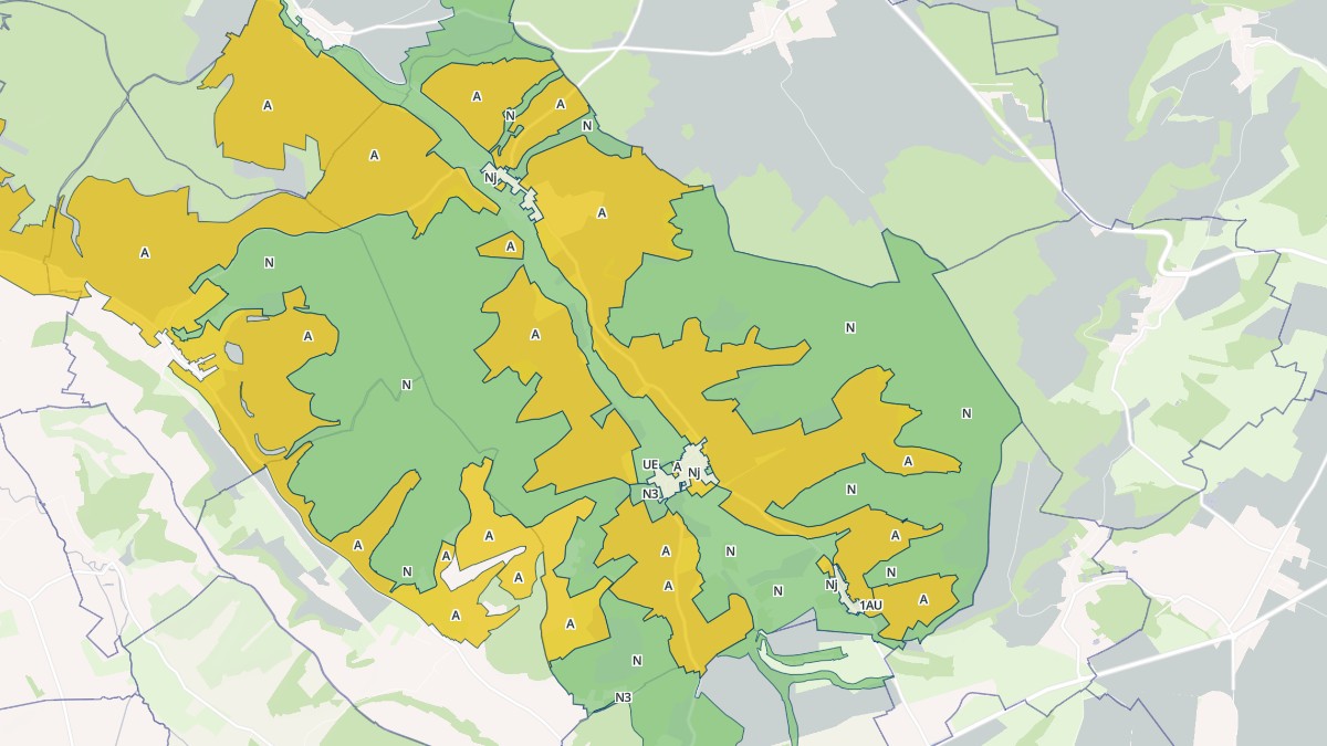Aperçu cartographique de Autreville-sur-la-Renne, centré sur la commune