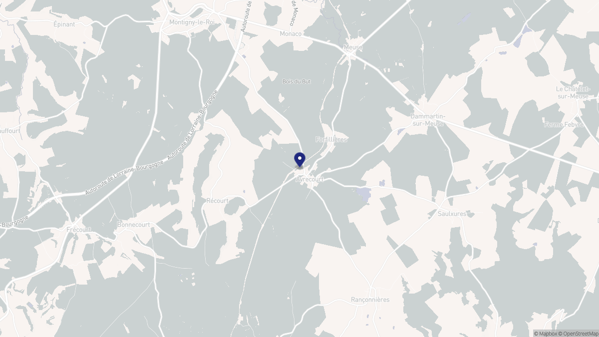 Aperçu cartographique de Avrecourt, centré sur la commune