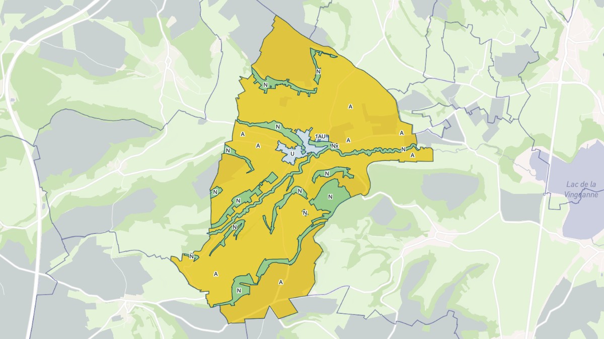Aperçu cartographique de Baissey, centré sur la commune
