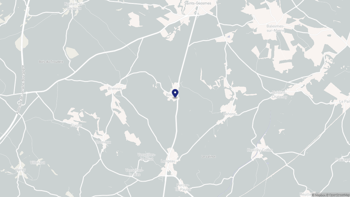 Aperçu cartographique de Bourg, centré sur la commune