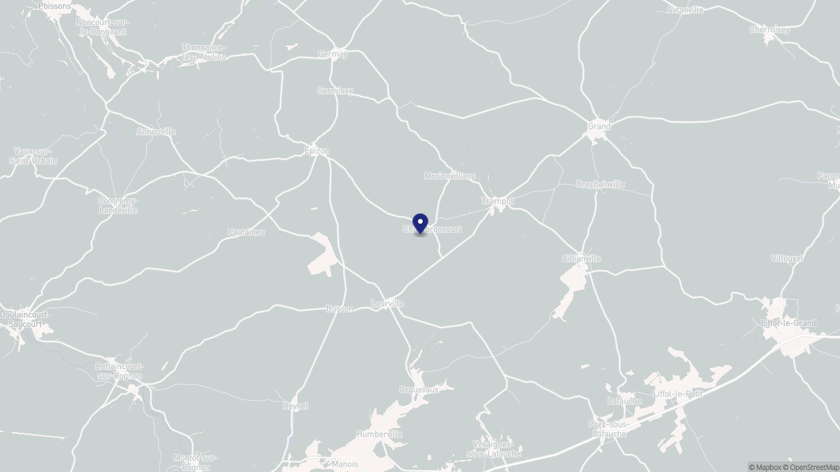 Aperçu cartographique de Chambroncourt, centré sur la commune