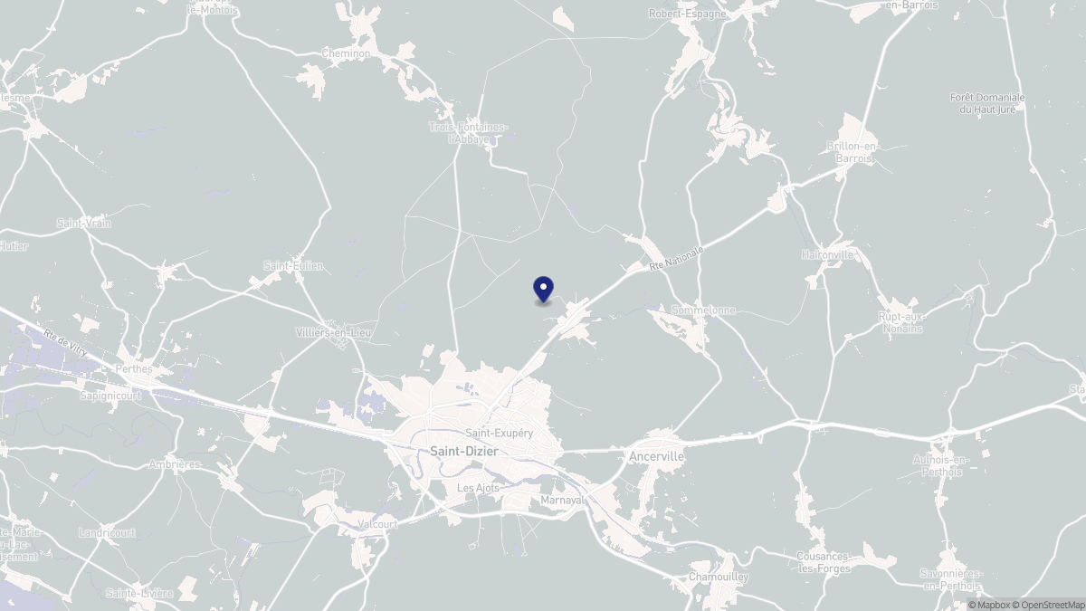 Aperçu cartographique de Chancenay, centré sur la commune