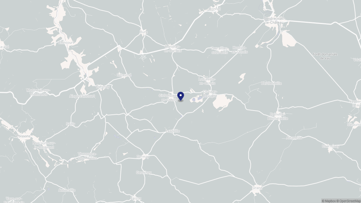 Aperçu cartographique de Cirfontaines-en-Ornois, centré sur la commune