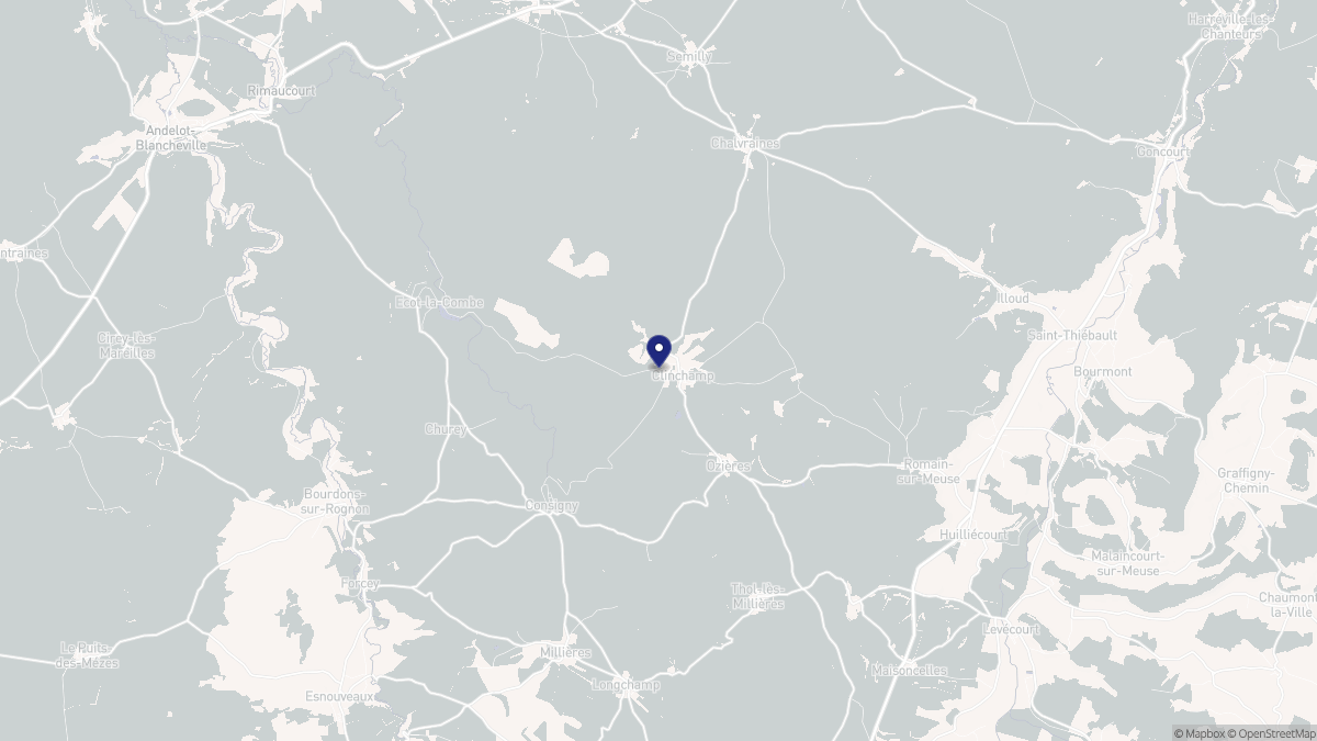Aperçu cartographique de Clinchamp, centré sur la commune