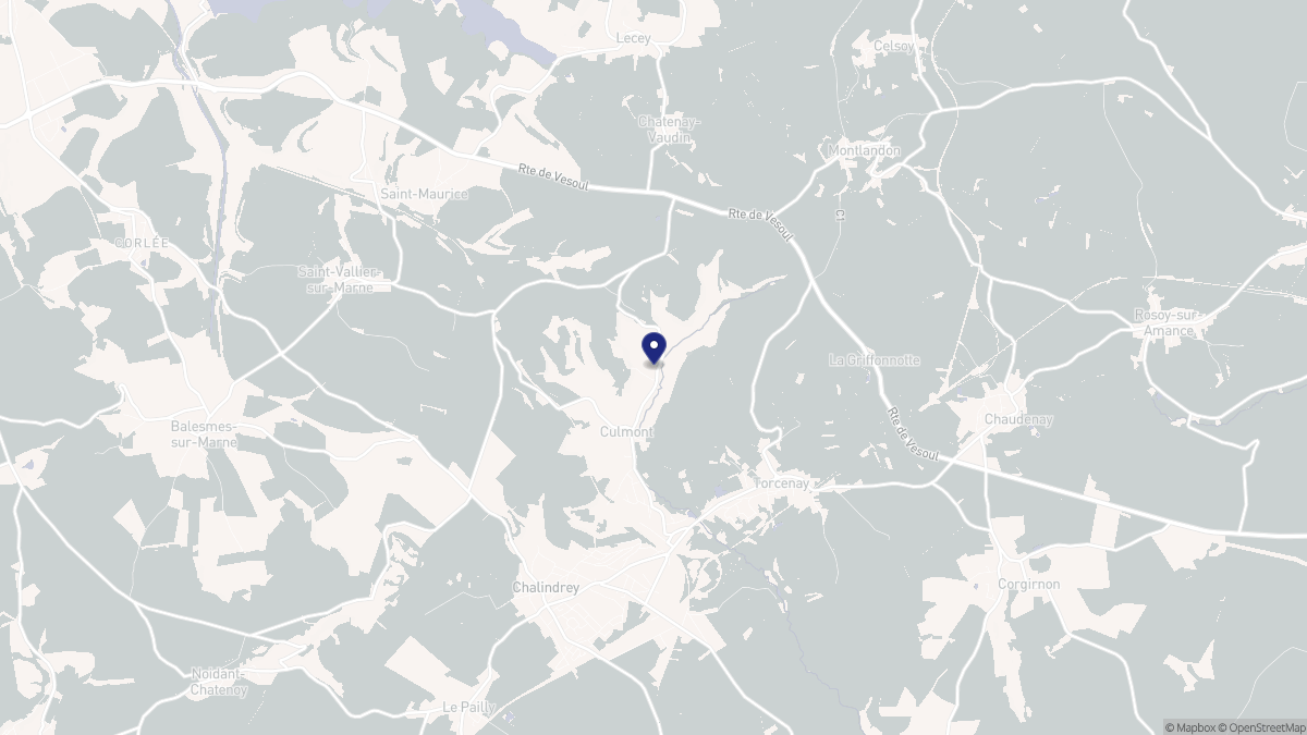 Aperçu cartographique de Culmont, centré sur la commune