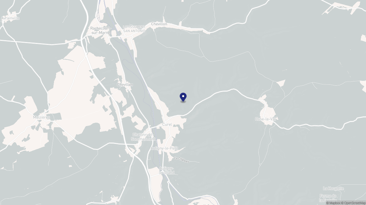 Aperçu cartographique de Curel, centré sur la commune