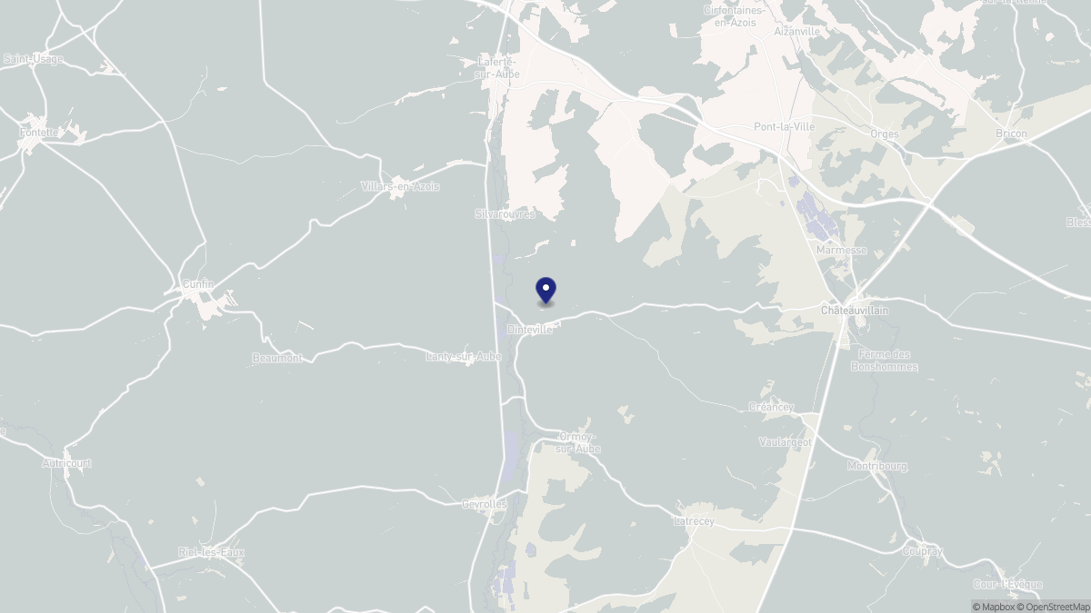 Aperçu cartographique de Dinteville, centré sur la commune