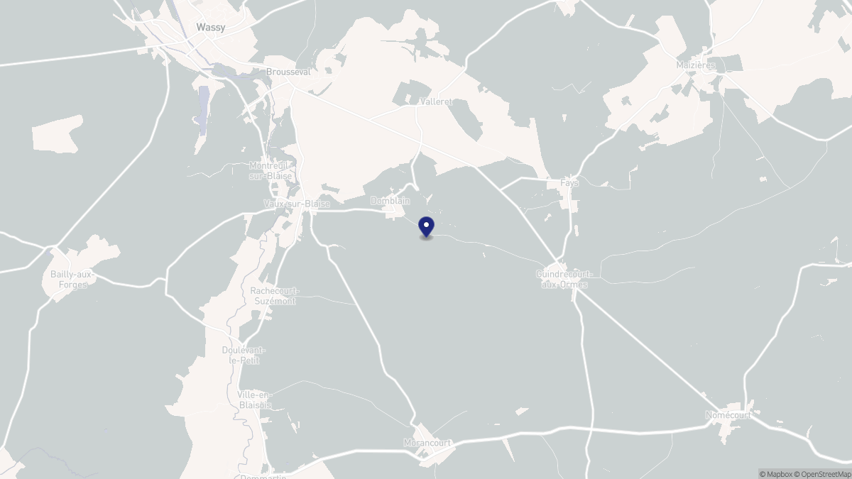 Aperçu cartographique de Domblain, centré sur la commune