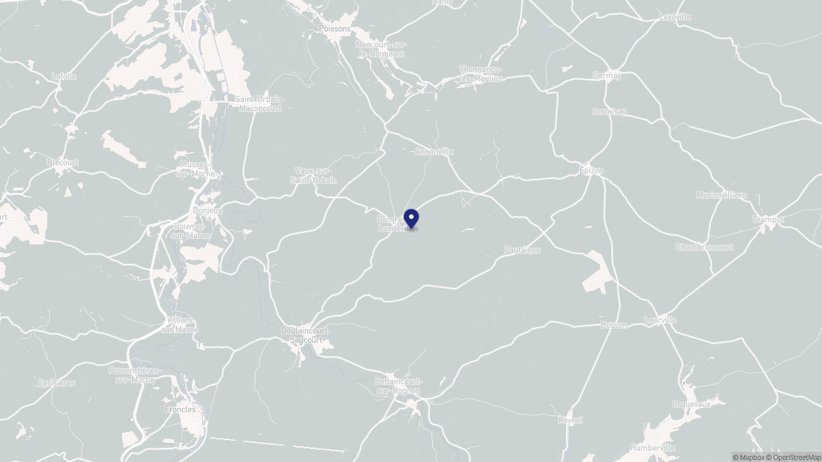 Aperçu cartographique de Domremy-Landéville, centré sur la commune