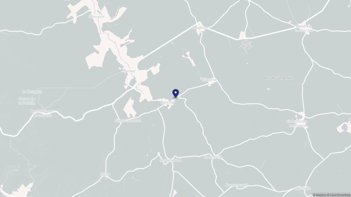 Aperçu cartographique de Échenay, centré sur la commune