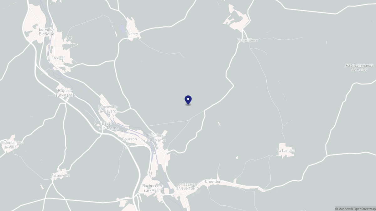 Aperçu cartographique de Fontaines-sur-Marne, centré sur la commune