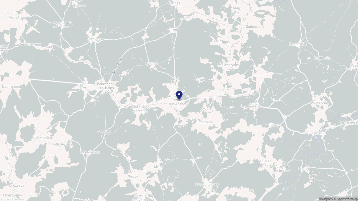 Aperçu cartographique de Fresnes-sur-Apance, centré sur la commune