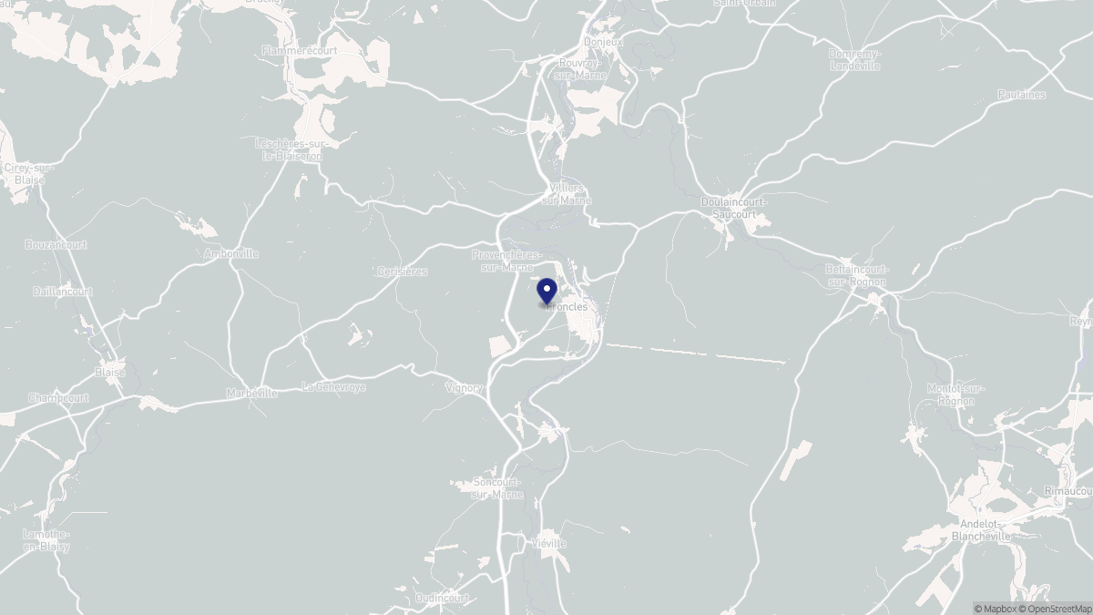 Aperçu cartographique de Froncles, centré sur la commune
