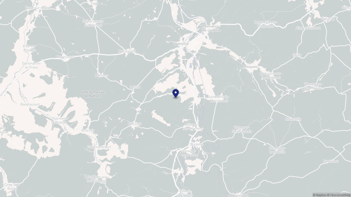 Aperçu cartographique de Fronville, centré sur la commune