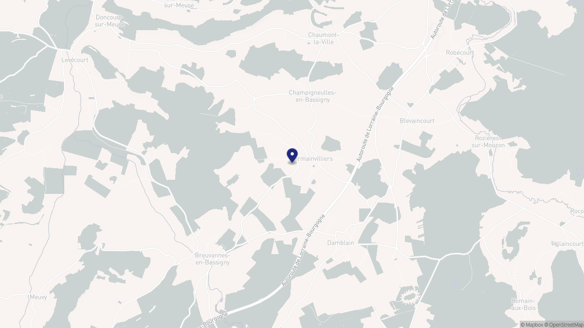 Aperçu cartographique de Germainvilliers, centré sur la commune