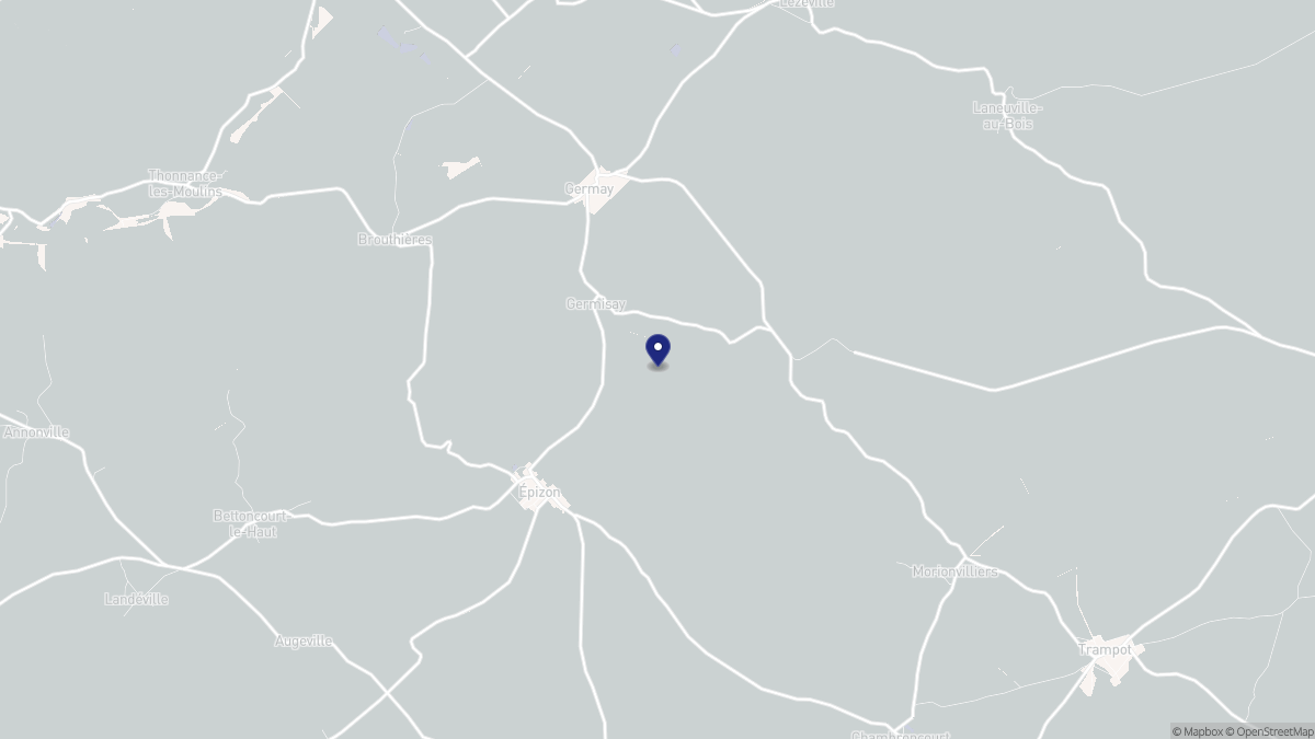 Aperçu cartographique de Germisay, centré sur la commune