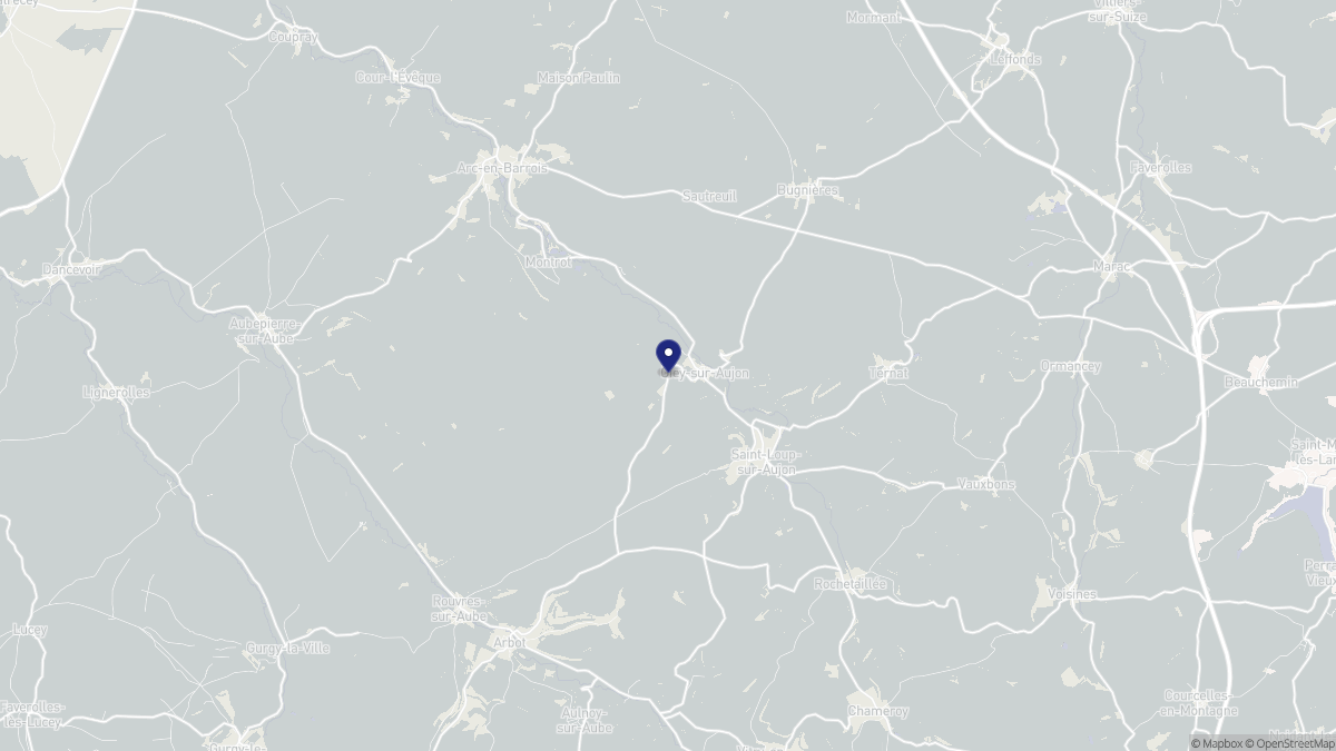 Aperçu cartographique de Giey-sur-Aujon, centré sur la commune