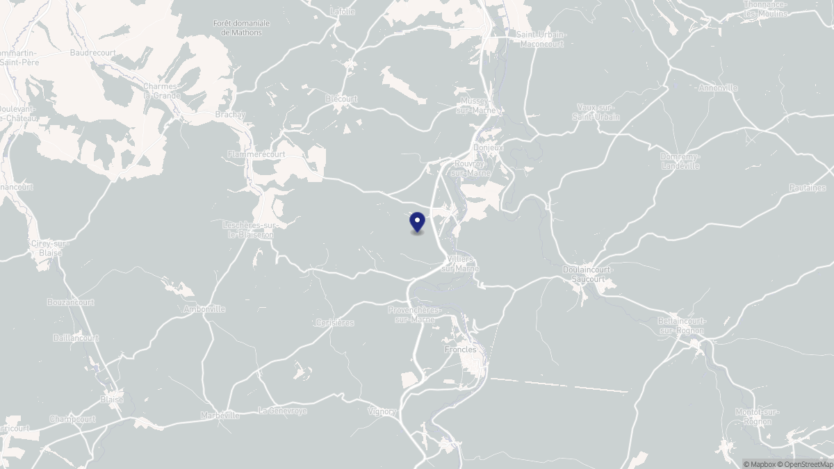 Aperçu cartographique de Gudmont-Villiers, centré sur la commune