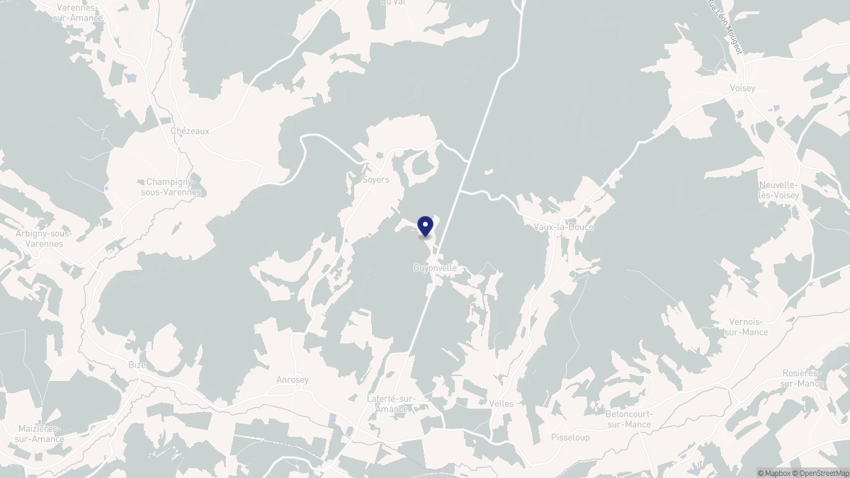Aperçu cartographique de Guyonvelle, centré sur la commune