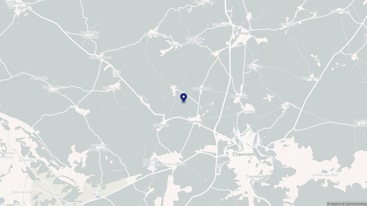Aperçu cartographique de Jonchery, centré sur la commune