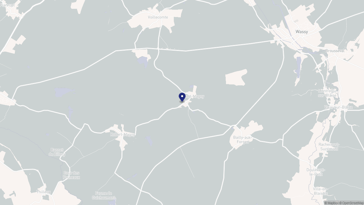 Aperçu cartographique de Laneuville-à-Rémy, centré sur la commune